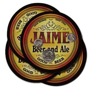  JAIME Family Name Brand Beer & Ale Coasters: Everything 