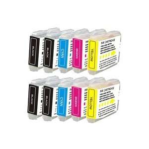  10 PK Brother Compatible Inkjet LC51BK, LC51C, LC51M, and 