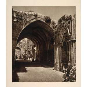 1926 City Street Arch Jerusalem Israel Architecture 