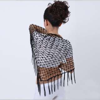   dancing Dress Sequins Knit Hip Scarf Wrap Belt Shawls Fashion  