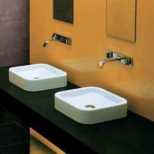  Moda Collection EA1800 East Vessel Sink, White: Home 