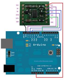 Axis MMA7455 Digital Accelerometer Module    Arduino Compatible 