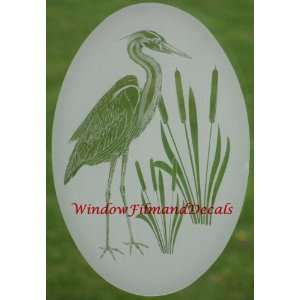   Left Etched Window Decal Vinyl Glass Cling   8 x 12