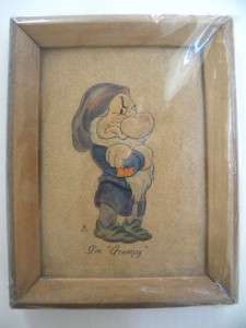 Vtg Walt Disney Snow White & Seven Dwarfs 8 Prints/Cards W.D.ENT 1937 