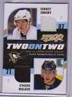 2009 10 UD MVP 2 ON 2 SIDNEY CROSBY MALKIN GABORIK