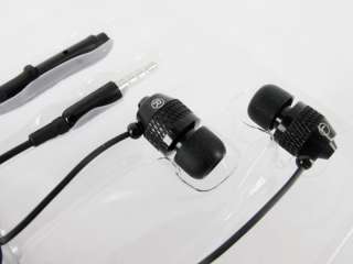 BLACK HANDSFREE STEREO HEADSET + MIC For MOTOROLA PHONES   EARBUD 