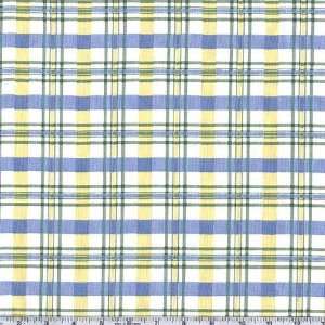 54 Wide Claires Check Lake Fabric By The Yard: Arts 