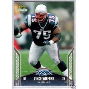   Upper Deck Collectibles Vince Wilfork Super Bowl Xxxix Patriots Card