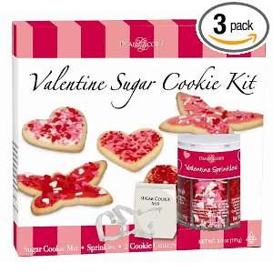 Dean Jacobs Valentine Sugar Cookie Kit, 11.0 Ounce (Pack of 3):  
