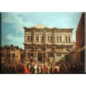   Day of St Roch 30x21 Streched Canvas Art by Canaletto