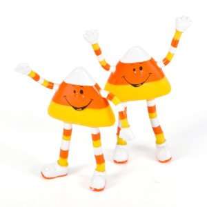  3 Candy Corn Bendable Figure Case Pack 360: Home 