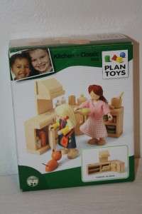 Plan Toys Wooden Dollhouse Furniture Kitchen Classic NEW  