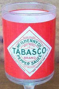 Lot (3) 10 oz. TABASCO SAUCE Stemmed Glassware  