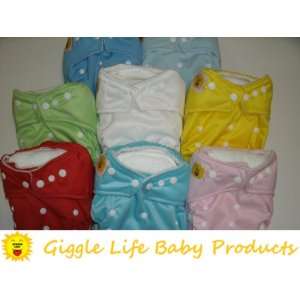    24 x Giggle Life Ultra Soft Cloth Diapers & 48 Inserts: Baby