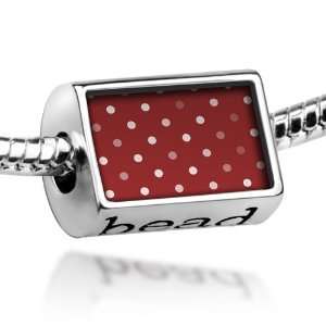 Beads Red dotted pattern   Pandora Charm & Bracelet Compatible: Bead 