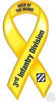 US ARMY 3RD INFANTRY DIVISION , MAGNETIC RIBBON DECAL  