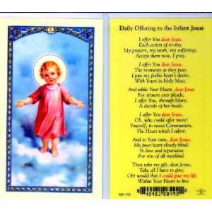  Daily Offering to the Infant Jesus Holy Card (800 492 