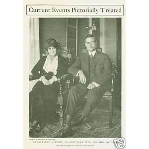   : 1913 Print New York Mayor John Purroy Mitchel Wife: Everything Else