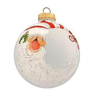  Santa Half Moon Hand Painted Ornament