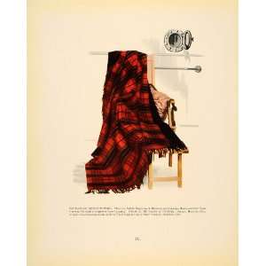  1913 Steamer Blanket Ship Deck Chair Porthole Print 