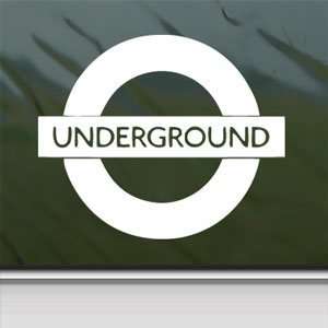London Underground White Sticker Metro Laptop Vinyl Window White Decal