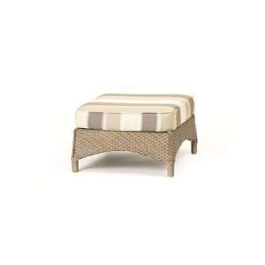   Mandalay Wicker Cushion Side Patio Ottoman White Patio, Lawn & Garden