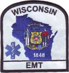 Wisconsin EMT Patch EMS Medic Emergency WI state Amb  
