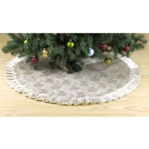    Woven Jacquard Tree Skirt   Gold Pine Cone Pattern: Everything Else