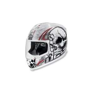   Death Or Glory Full Face Motorcycle Helmet White XXXL: Automotive