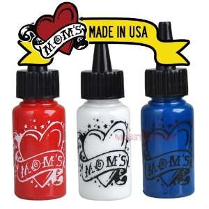  Millennium Moms RED WHITE & BLUE Tattoo Ink 1/2oz Moms 