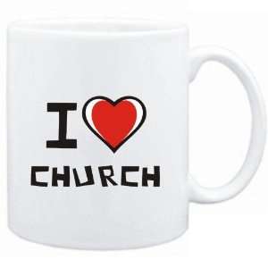  Mug White I love Church  Hobbies: Sports & Outdoors