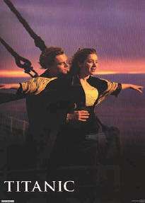 MOVIE POSTER ~ TITANIC Leo Dicaprio Kate Winslet COUPLE  