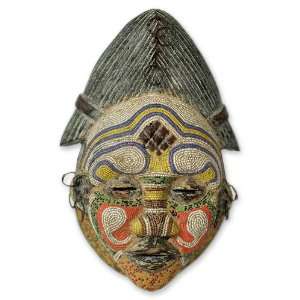 Congolese wood African mask, Kindly River Goddess Home 