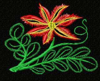 Fantasy Flowers #1 9 Machine Embroidery Designs 4x4  
