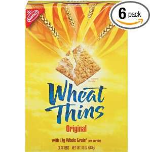 Wheat Thins Original Crackers, 10 Ounce Boxes (Pack of 6)  