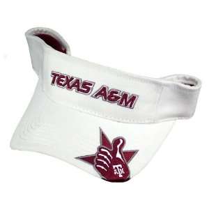  Texas A&M Aggies White Mascot Visor