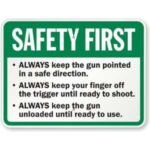  Keep The Gun Pointed In A Safe Direction, Always Keep Your Finger 