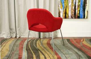   Century Modern Red Twill Executive Arm Chair NEW   DC 506 red  