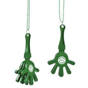  Personalized Green Hand Clapper Beaded Necklaces   Novelty 