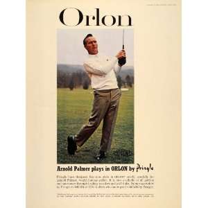  1965 Ad Pringle Orlon Sportshirt Arnold Palmer Golfer 