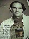 JAMES TAYLOR Never Never Never 1988 PROMO POSTER AD