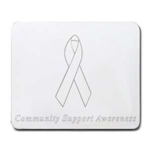  Community Support Awareness Ribbon Mouse Pad: Office 