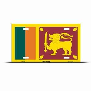 Sri Lanka Flag License Plate Wall Sign Tag