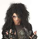 80s Black Heavy Metal Rocker Rock Wig Costume Halloween