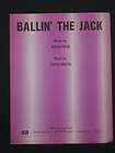 JONAH JONES Ballin The Jack 1951 sheet music  
