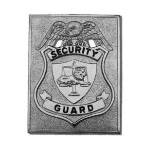  HWC SECURITY GUARD Nickel Rectangular / Square Style Badge Shield 