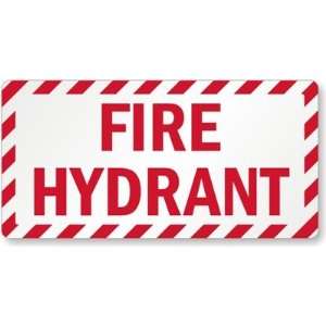  Fire Hydrant Laminated Vinyl Label, 5 x 2.5 Office 