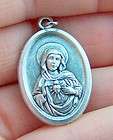 Sacred Heart Of Mary Pray For Us Silver Plated Medal Pe