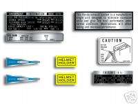 Honda CB750 K0 warning & service label set  