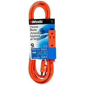   Foot 3 Outlet Extension Cord with Power Tap, Orange: Home Improvement